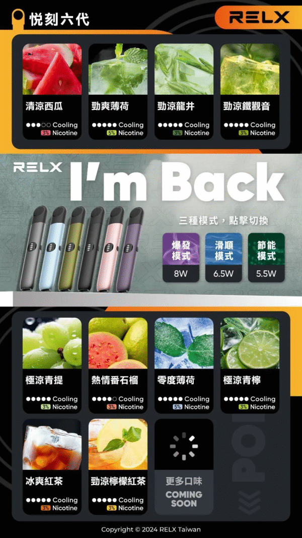 【限時特惠】【買三送主機】RELX悅刻六代煙彈❤️‍開山鼻祖❤️‍還原度極高