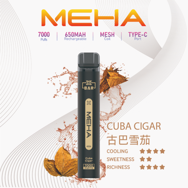 新品🔥MEHA魅嗨拋棄式7000口【XBAR小黑條】