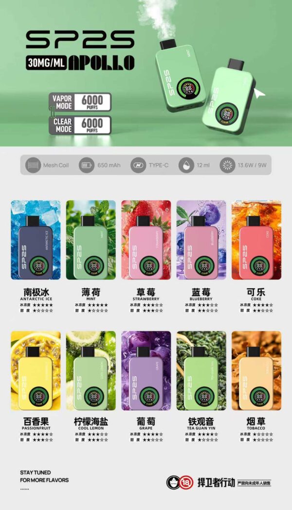 新品上市💥SP2抛棄式12000口 室内搭飛機專用（有煙/無煙雙模式可調） 買十送一可備注口味